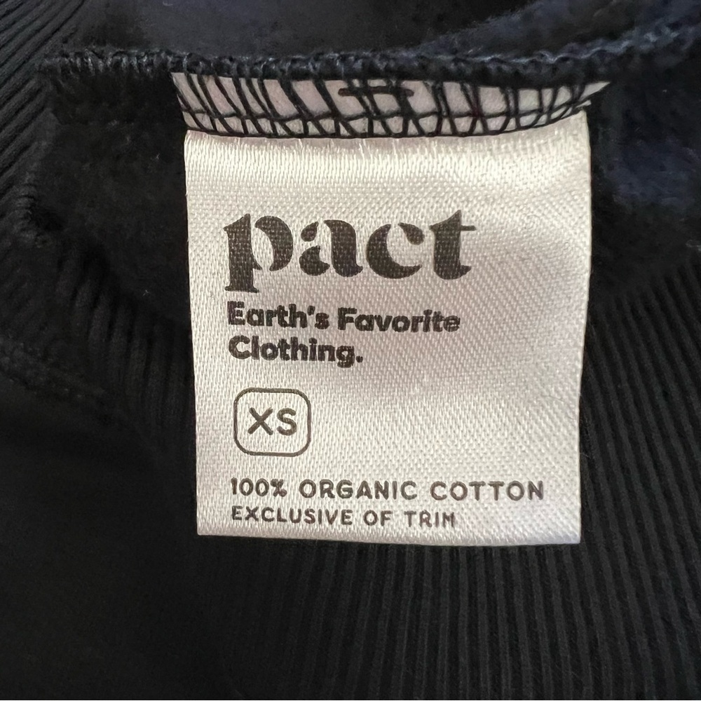 NWT Pact One for All Organic Cotton 25 for 25 Graphic Hoodie Black Unisex XS - Picture 14 of 16